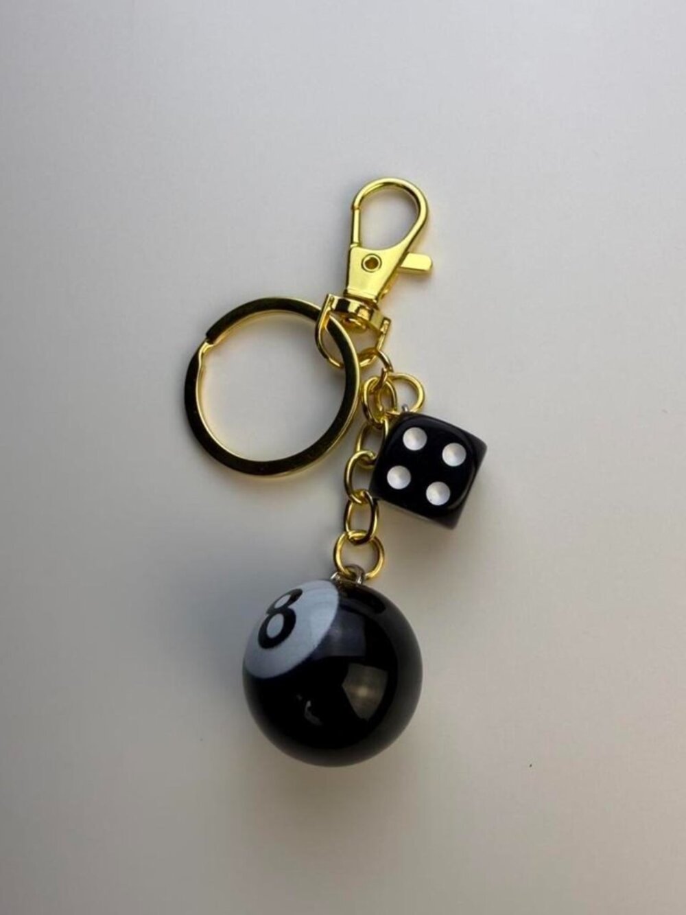 Gold Dice Keychain